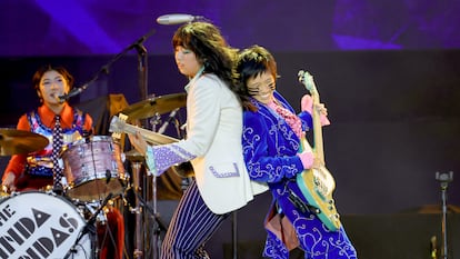 The Linda Lindas ejerciendo de teloneras de los Rolling Stones en el SoFi Stadium (Inglewood, California), el pasado 13 de julio.