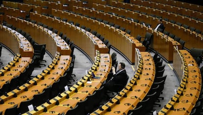 El Parlamento Europeo durante una sesión plenaria, en Bruselas, el pasado 26 de marzo. 