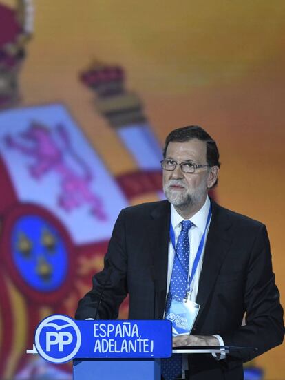 Mariano Rajoy el pasado enero en la ceremonia de clausura del congreso del PP, en Madrid.