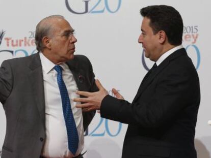 Gurr&iacute;a (OCDE) y Ali Babacan, ministro turco, en Estambul. 