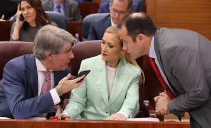 Cristina Cifuentes en la Asamblea de Madrid, el jueves.