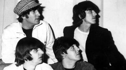 The Beatles durante su visita a Madrid en julio de 1965.