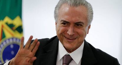 Michel Temer na segunda-feira.