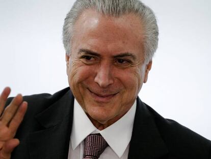 Michel Temer na segunda-feira.