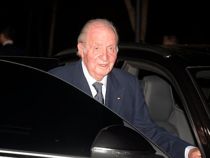 Juan Carlos I, en una de sus últimas apariciones públicas, el 18 de febrero en Madrid.