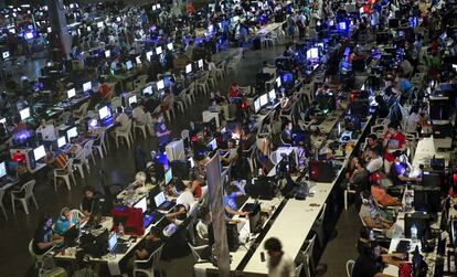 Miles de jóvenes han desembarcado con sus ordenadores en Dreamhack.