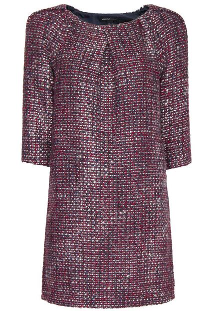 En Mango tienes este vestido de tweed idéntico y a mejor precio (39 euros aprox).