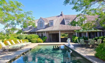 La piscina de la finca en Martha's Vineyard.