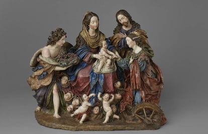 'Desposorios misticos de Santa Catalina', de Luisa Roldán. Perteneciente a la Hispanic Society of America.