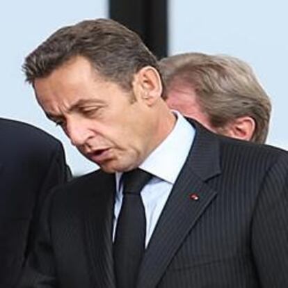 El presidente francés Nicolas Sarkozy y el presidente de la Comisión Europea, Jose Manuel Baroso.