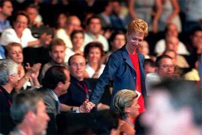 La dirigente Rosa Díez, en el plenario del 35º Congreso del PSOE en el año 2000.