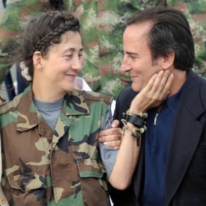 Ingrid Betancourt y Juan Carlos Lecompte, el día de la liberación.