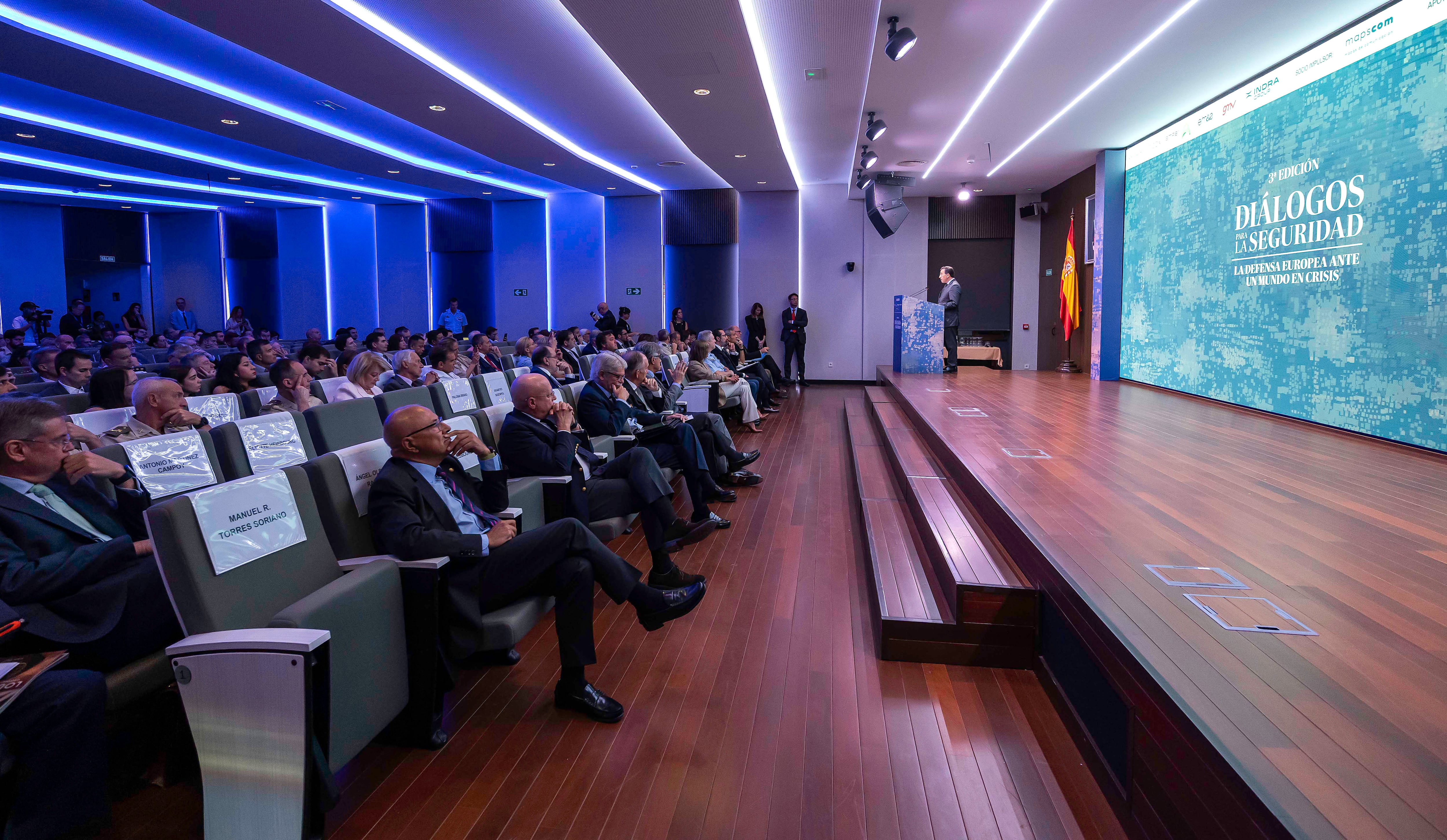 El ministro de Asuntos Exteriores, José Manuel Albares, este jueves en la jornada ‘Diálogos para la Seguridad’.