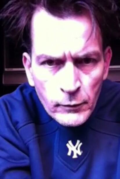 Charlie Sheen, en el <i>videoblog.</i>