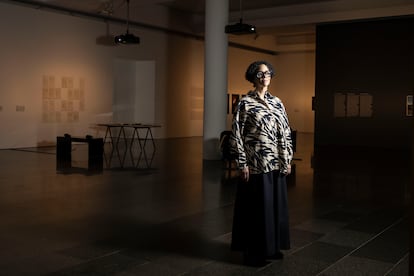 Fusco, en una sala del Macba. Su exposición, 'He aprendido a nadar en seco', es su primera retrospectiva en España.