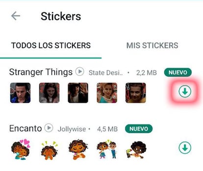 Descarga stickers WhatsApp