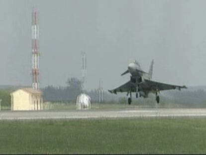 Un avión Eurofighter se estrella en Morón