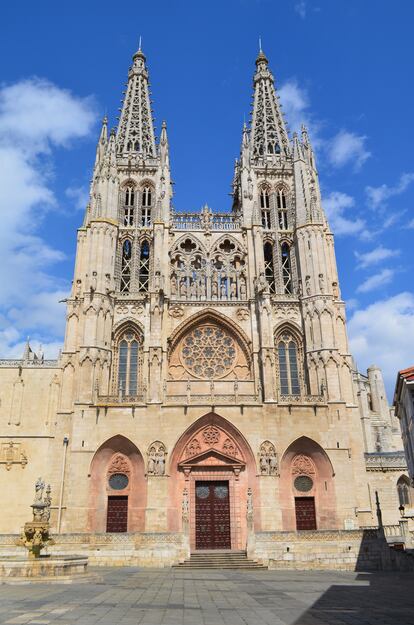 Fachada principal de la Catedral de Burgos.