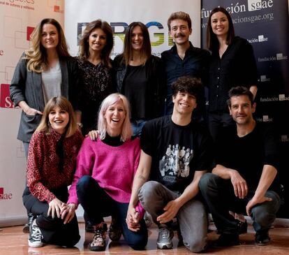 Actores de las series 'Al salir de clase', 'Compañeros', 'Un paso adelante' y 'Física o química', en los encuentros organizados por DIRIGE.