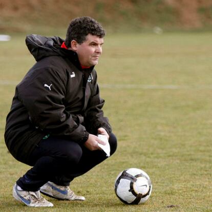 Onésimo, en un entrenamiento del Valladolid.