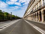 La céntrica calle Rivoli, en París, el lunes 13 de abril.