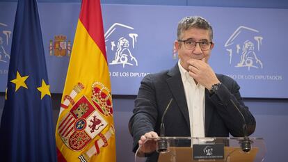 El portavoz del PSOE en el Congreso, Patxi López, el viernes en la Cámara baja.
