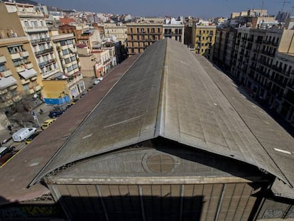 La coberta del mercat de l'Abaceria.