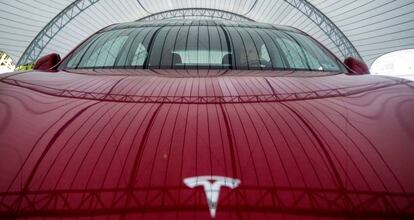 Frontal del Tesla Model 3 fotografiado en Ruckersville, Virginia (EE UU).