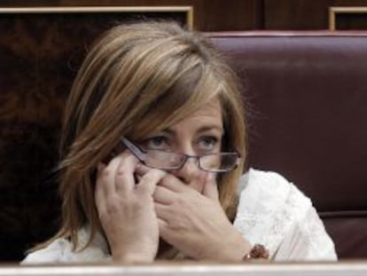 La jefa de campaña del PSOE, Elena Valenciano.