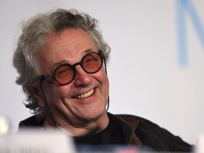 El cineasta australiano George Miller, en la rueda de prensa de presentación de 'Mad Max: Furia en la carretera', el 14 de mayo de 2015 en Cannes.