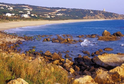 Vista de la playa de Cabo de Plata, en Tarifa (Cádiz).