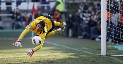 Joel, durante el partido contra el Real Madrid.