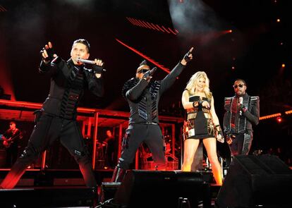 The Black Eyed Peas durante un concierto en beneficio de la Fundación Robin Hood en Central Park, en 2011.