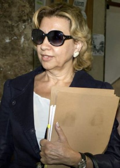 Maria Antònia Munar, llegando a los juzgados para declarar por el 'caso Voltor'.