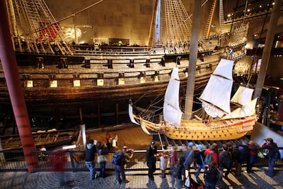 La reconstrucción del 'Vasa' que se puede ver en el Vasamuseet de Estocolmo.