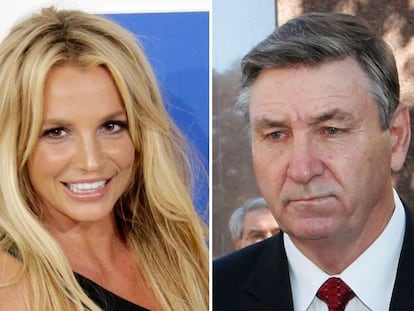 Britney Spears (a la derecha) y su padre Jamie.