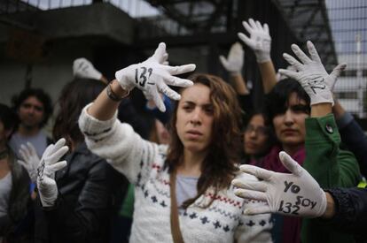 Miembros del movimiento Yo Soy 132, en una protesta.