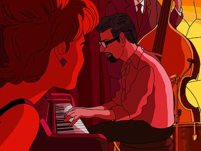 Una imagen de 'Dispararon al pianista', de Fernando Trueba y Javier Mariscal, con Tenorio Júnior al piano.