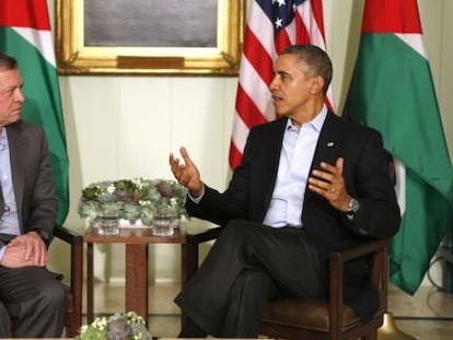 El rey de Jordania, Abdalá, y el presidente de EEUU, Barack Obama.