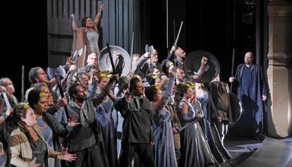 Radvanovsky durante un momento de la representaci&oacute;n de &#039;Norma&#039; en el Liceo.