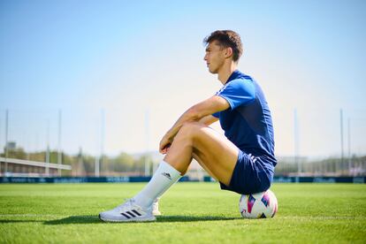 Lucas Torró, en la ciudad deportiva de Osasuna.