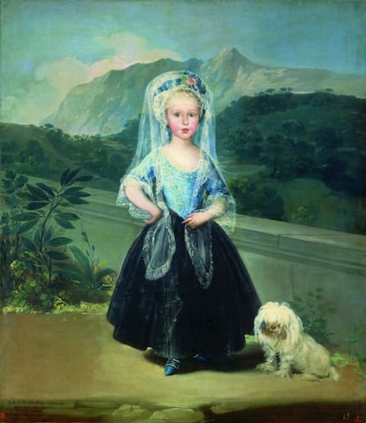 'María Teresa de Borbón y Vallabriga, niña, en un Jardín', 1783