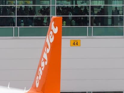 Un avión de EasyJet en el aeropuerto de Luton, el 25 de julio pasado.