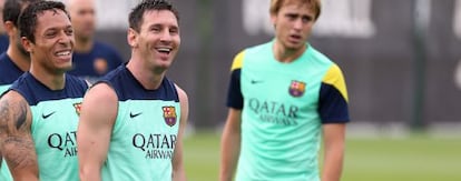 Messi, en un entrenamiento.