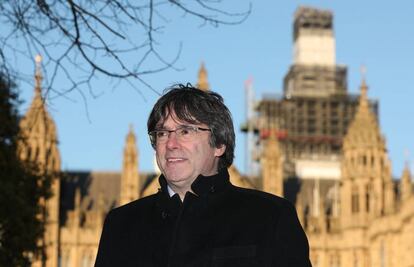 Carles Puigdemont en su reciente viaje a Londres.