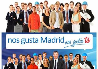 Comparación de la fotografía original con la imagen de la página <i>web</i> de Gallardón.