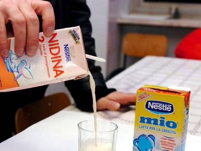 Productos de leche infantil.