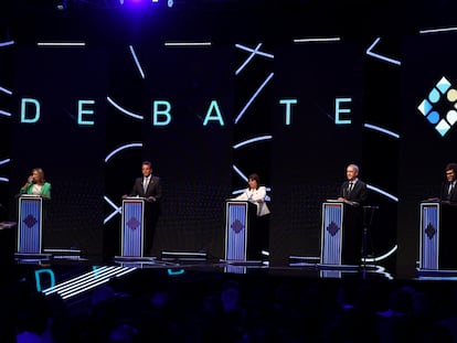 Imagen del primer debate entre los candidatos a la presidencia.