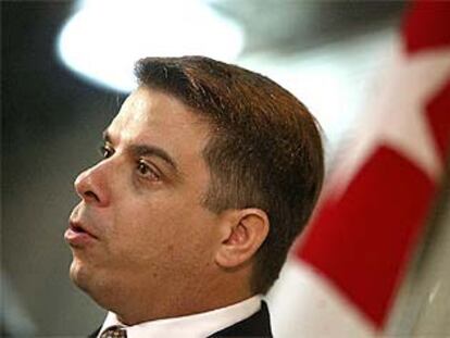 El ministro de Relaciones de Cuba, Felipe Pérez Roque, durante la conferencia de prensa en La Habana.