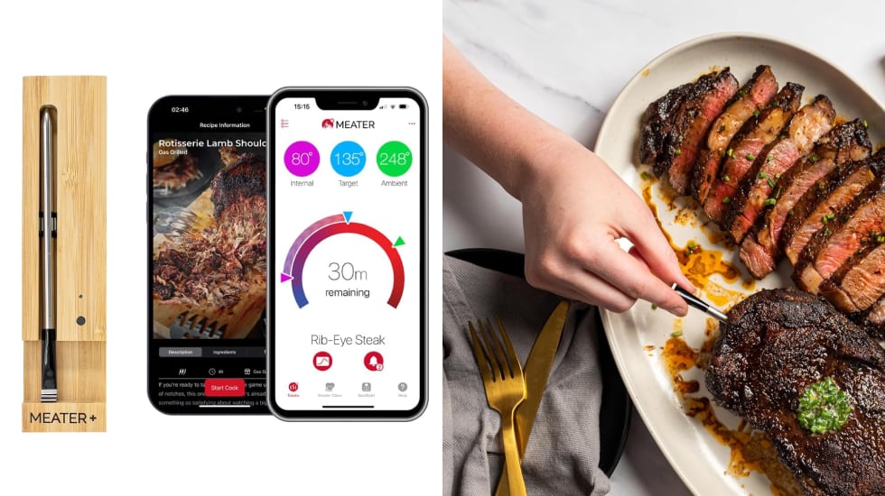 Termómetro Meater Plus para el horno: con control inalámbrico inteligente.
